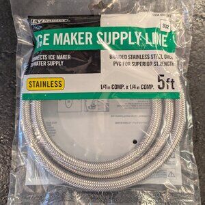 Everbilt Ice Maker Water Supply Line Hose - 5' Stainless Steel-Braided Length